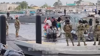 Aseguran compresores, arpones y tanques de buceo en operativo naval en Yucatán