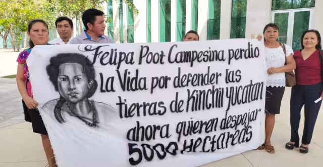 Ejidatarios de varias comunidades alzan la voz en el Centro Internacional de Congresos de Mérida