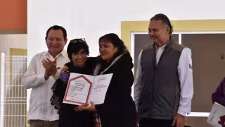 Entregan los primeros 64 predios del Programa Vivienda para el Bienestar en San Marcos, Mérida