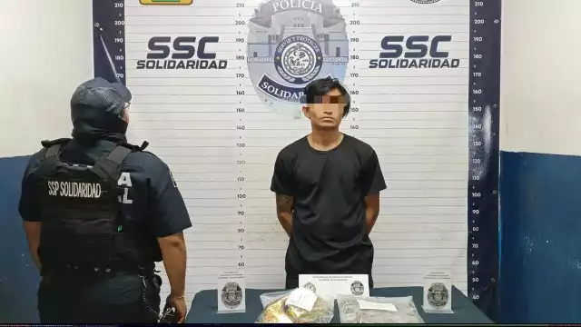 Chiapaneco es detenido en la Colosio por posesión de presuntas dosis de marihuana.