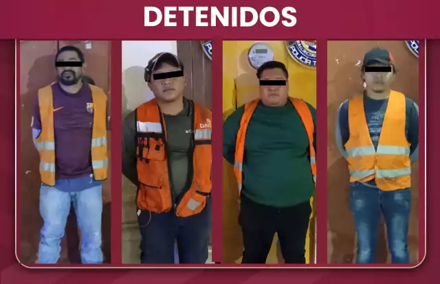 Fueron captadas por cámaras del C5 presuntamente robando cableado.