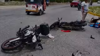 El motociclista herido de gravedad fue trasladado al hospital