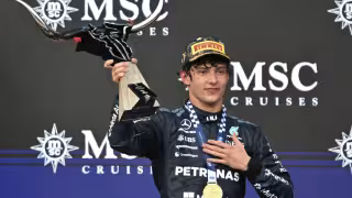 Antonelli se llevó el Gran Premio de Estados Unidos y está a un paso de ser campeón.