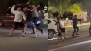 El video fue grabado por conductores que fueron testigos de la pelea, subiéndolos a redes y generado varias reacciones