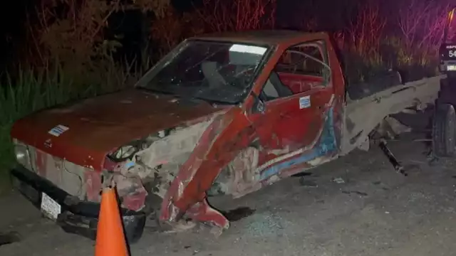 Así terminó la camioneta en Hopelchén