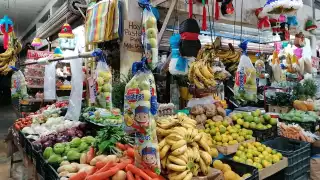 Presiona alza de frutas y verduras los bolsillos carmelitas