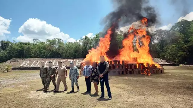 Autoridades federales realizaron la incineración de diversos narcóticos.