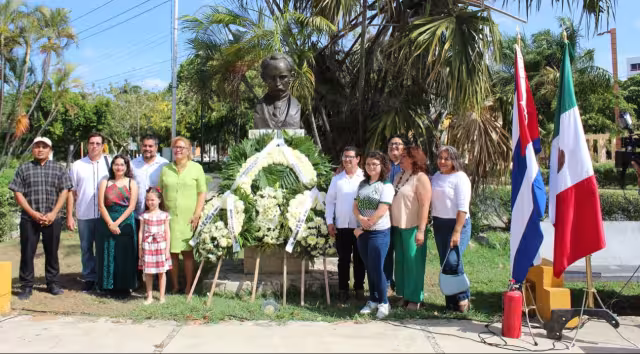 El homenaje se realizó en el Parque de Las Américas en Mérida