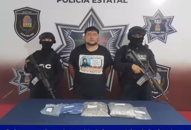 Policías estatales detuvieron a un hombre con marihuana durante un operativo de revisión