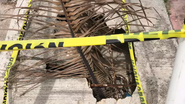 Debido a la temporada de lluvias  el tramo nuevamente quedó hundido pese a previas reparaciones