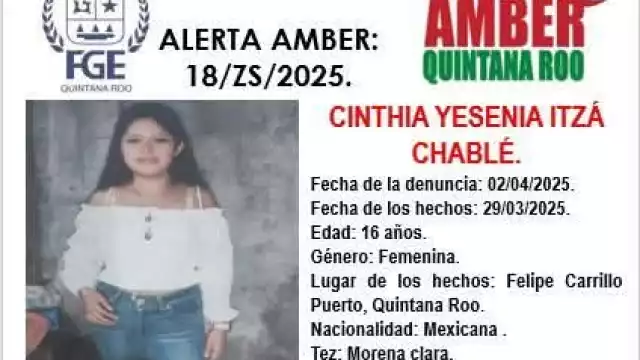Activan alerta Amber por desaparición de menor
