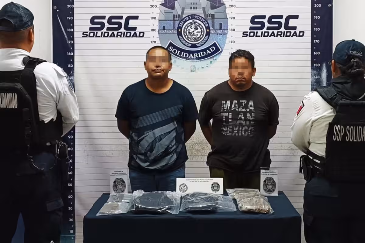 Detienen a dos hombres con dosis de narcóticos en Playa del Carmen ...