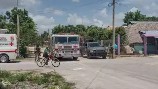 Autoridades mantienen acordonada la vialidad en la comunidad de Señor