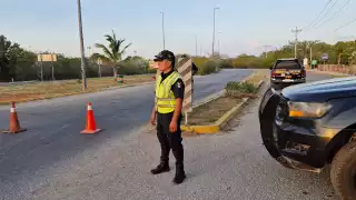 Agentes aseguraron el  sitio del mortal percance.