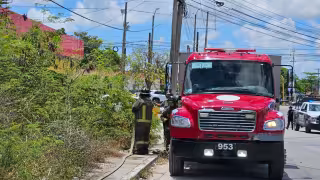 Quema de llantas habría originado incendio en Cancún