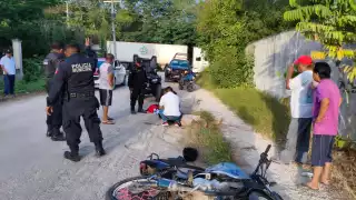 El motociclista fue llevado al hospital San Carlos de Tizimín