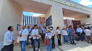 Empleados del Poder Judicial manifestaron su inconformidad con la reforma federal