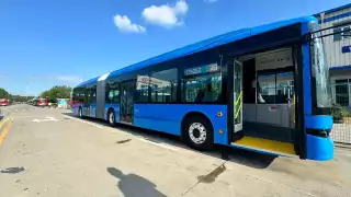 Serán 4 autobuses articulados, eléctricos y con capacidad para 140 personas para la Ruta Periférico de Mérida