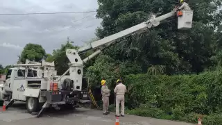 Trabajadores de CFE solucionan fallos en Felipe Carrillo Puerto