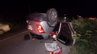 Fuerte choque en la carretera 307 deja tres lesionados