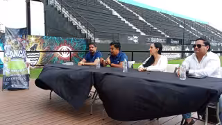 La presentación se realizó en conferencia de prensa, en el bar ‘La Nueve’ en el interior del Estadio Andrés Quintana Roo