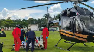 El helicóptero viaja desde Tizimín a Mérida