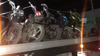 Veinte motocicletas fueron aseguradas durante un filtro de revisión nocturno en la colonia Jesús García Corona