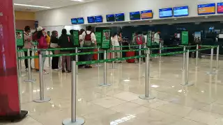 La afluencia de pasajeros en el aeroouerto de Mérida es mínima