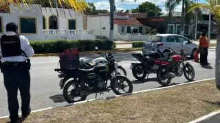 Decomisan motocicletas durante operativos en avenidas principales de Campeche