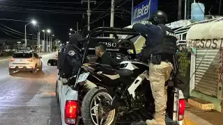 Carrera clandestina en Campeche termina con un motociclista detenido tras persecución