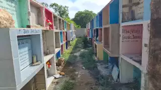 Muchos rincones del panteón se encuentran totalmente en el olvido.