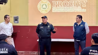 Corporaciones policiacas del Sur participan en una jornada de capacitación en caso de temblores