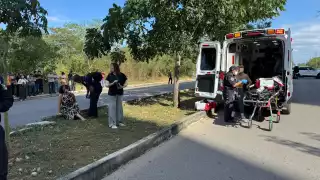 Bomberos de la SSP Yucatán atendieron el siniestro presentado la tarde de este jueves al norte de Mérida, no se registran lesionados