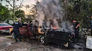 La camioneta fue abandonada en la colonia Santa Rosa de Lima en Tizimín