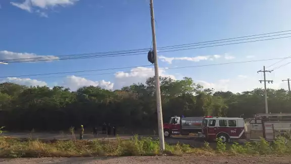 Se ha formado tráfico en la zona del accidente