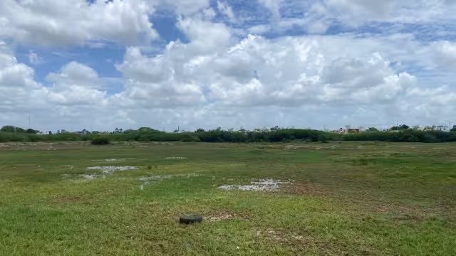 Los terrenos apenas y alcanza a registrar unos cuantos charquitos, que lejos de ser un atractivo, pueden convertirse en criaderos de mosquitos