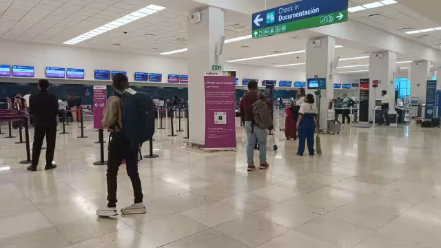 La afluencia de pasajeros en el aeropuerto de Mérida se mantiene al mínimo