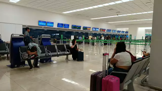 La afluencia de pasajeros se mantiene al mínimo en el aeropuerto de Mérida