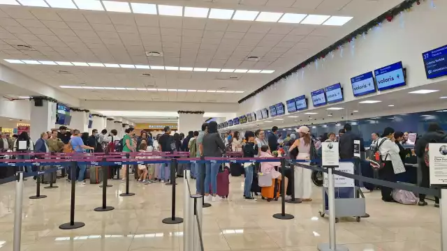 Gran número de pasajeros se movilizó en el aeropuerto de Mérida