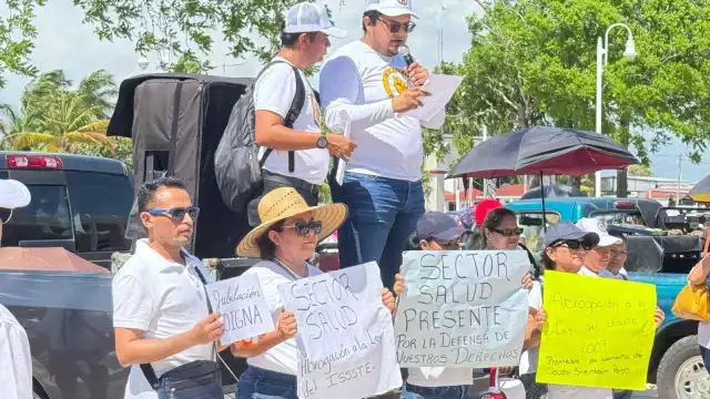 Los trabajadores se hicieron presentes en las calles de la entidad.