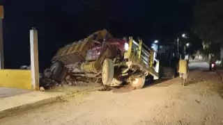 La unidad cayó en una zanja y no pude continuar su recorrido.