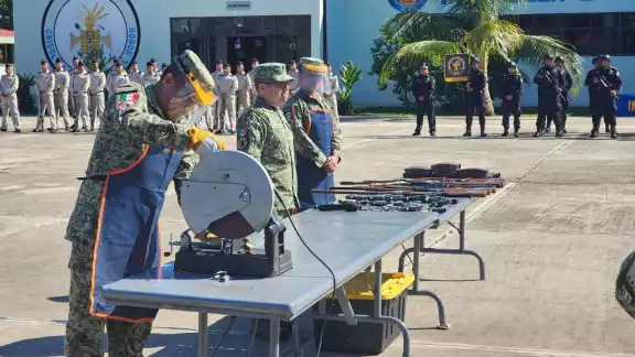 La destrucción se llevó a cabo en el Campo Militar 32-A “General de División Salvador Alvarado” La destrucción se llevó a cabo en el Campo Militar 32-A “General de División Salvador Alvarado”
