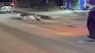 Sujetos en moto dispararon contra una fachada de autolavado en Cancún; conductor los atropella