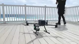 Refuerzan vigilancia en Zona Hotelera de Cancún con dron