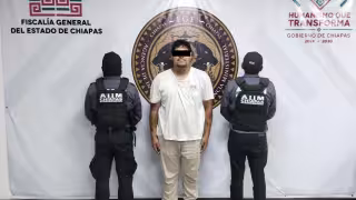 El hombre quedó a disposición de la Fiscalía de Chiapas