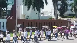 Trabajadores del Poder judicial marchan en contra de la Reforma Judicial