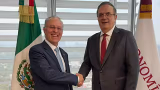 Marcelo Ebrard se reúne con José Medina Mora, presidente del Consejo Coordinador Empresarial