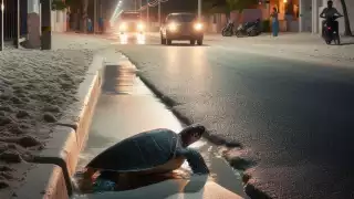   Presencia de reflectores orientados hacia el mar y basura afectan el desove de tortugas en Yucatán    