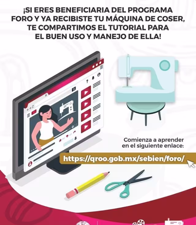El tutorial ayudará a las beneficiarias a poder usar sus máquinas de coser