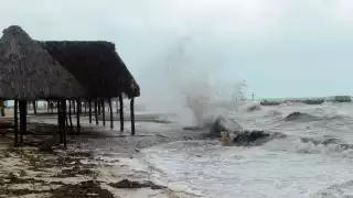 Se pronostican vientos de hasta 70 km/h y oleaje elevado en Campeche, Tabasco y Veracruz
